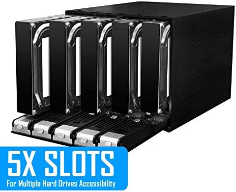 Kingwin Universal Hot Swap Mobile Rack for 2.5” & 3.5” SSD/HDD – Effortless Internal Tray-Less SATA Hard Drive Backplane Enclosure with 6 Gbps Support for SATA I/II/III & SAS I/II – Ultimate Flexibility and Enhanced Data Transfer Speed for Efficient Storage Management