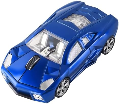Rev Up Your Productivity with the CHUYI Sports Car Shaped Wireless Mouse – 1600 DPI, Cordless Optical Design for Effortless Use at Home, School, or Office, Perfect Gift for Tech Enthusiasts (Vibrant Blue)