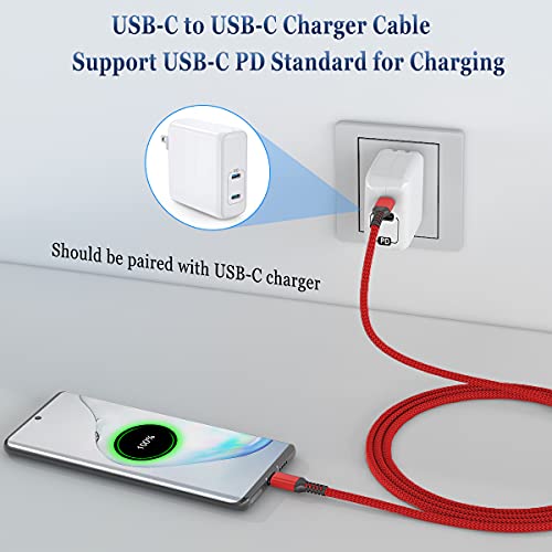 Basesailor 10 ft USB C to USB C Power Delivery Charging Cable – 100 W Fast Charger for i Phone 16/15 Pro Max, Mac Book, i Pad Air 4/5, Mini 6, and Samsung Galaxy S22/S23/S24/S25 – Durable 2 Pack for Enhanced Speed and Efficiency