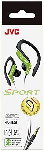 JVC HAEB75 P Sports Clip Headphones in Pink – Premium Wired Earbuds for Active Lifestyles with Enhanced Sound Quality and Secure Fit, Ideal for Running, Gym, and Outdoor Activities