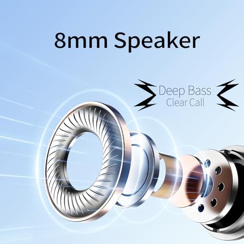 Ultra-Lightweight Bluetooth 5.3 Wireless Earbuds – Deep Bass In-Ear Headphones for Clear Calls and Immersive Sound, 60-Hour Battery Life, Perfect for Gaming, Workouts, and Study – Stylish Purple Design for Active Lifestyles