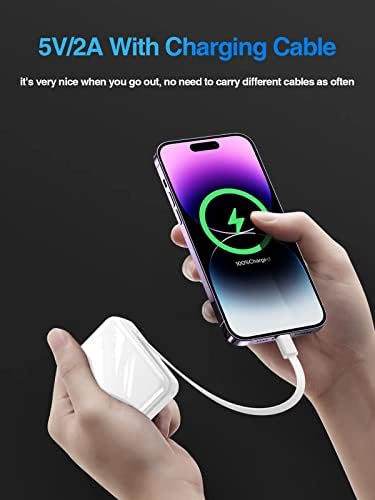 High-Capacity 20000 m Ah Fast Charging Power Bank with Built-in USB-C and i OS Cables – LED Display for Effortless Device Monitoring, Ideal for i Phone 14/13/12/11 & Samsung Galaxy, Lightweight Portable Charger for On-the-Go Power Solution