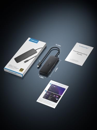 Revolutionize Your Device Connectivity with the 10 Gbps USB C Hub – High-Speed 4-Port USB3.2 Splitter for Effortless Data Transfer and Charging | Versatile Multiport Adapter Compatible with Mac Book Pro, Surface Pro, Dell, HP, i Pad & More | Flexible 1.97 ft Cable for Optimal Setup | Essential Laptop Accessory for Streamlined Workflow and Enhanced Efficiency
