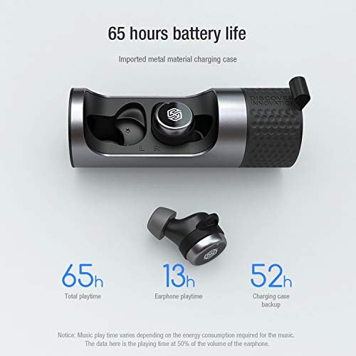 Nillkin TW004 Gray Wireless Earbuds – Premium Sound Performance with Quick Charge Technology for Audiophiles and Everyday Users, Comfortable Ergonomic Design and Universal Device Compatibility for Ultimate Listening Pleasure