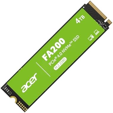 Upgrade Your System with the Acer FA100 256 GB M.2 NVMe SSD – Unleash Blazing-Fast 8 Gb/s Transfer Speeds for Gamers and Professionals – Maximize Performance & Storage Efficiency with Reliable Internal Solid State Drive