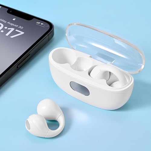 Revolutionary Bluetooth 5.3 Bone Conduction Wireless Ear Clip Headphones – Waterproof Hi-Fi Sport Earbuds for Dynamic Lifestyles – Ultra-Lightweight Design Ensures Comfort and Unmatched Sound Quality for Fitness and Outdoor Adventures