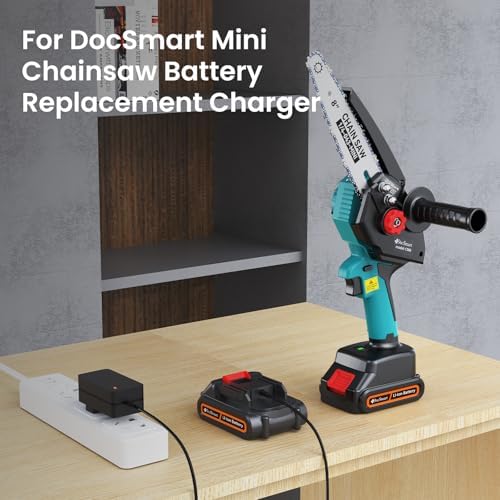 Maximize Your Gardening Efficiency with the 21 V Lithium Battery Charger for Doc Smart Electric Chainsaws and Hedge Trimmers – Rapid 1 A Power Supply for Seamless Tool Performance and Versatile Outdoor Projects