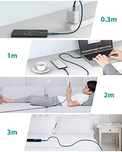 NIMASO Ultimate USB C to C Cable 4 Pack – Versatile Charging Solutions with 10 ft, 6.6 ft, 3.3 ft, and 1 ft Lengths for i Phone 15, i Pad Pro, Mac Book, Samsung Galaxy S23, and Nintendo Switch – Fast Charging & High-Speed Data Transfer for Seamless Device Connectivity