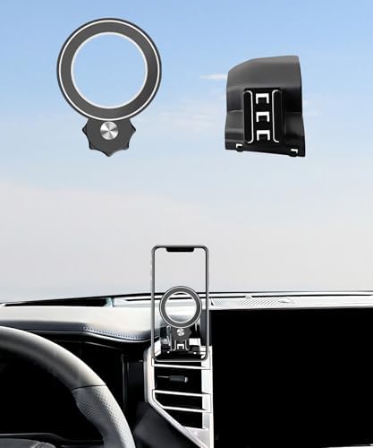 Magnetism 360° Rotating Car Phone Holder for 2022-2025 Toyota Tundra & 2023-2025 Sequoia – Premium Mag Safe-Compatible Smartphone Mount, Effortless Tool-Free Installation, Durable Design for Hands-Free Navigation and Ultimate Driving Safety