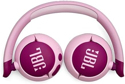 JBL Junior 320 BT Wireless On-Ear Headphones for Kids – Safe Sound Under 85 d B with Custom Parental Control, 50-Hour Battery Life, Lightweight Comfort and Stylish Blue Design – Ideal for Music, Audiobooks & Educational Content