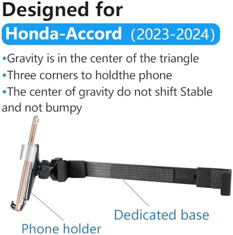 Enhanced Car Phone Holder for Honda Accord 2008-2012 – Secure Smartphone Mounting for Safe Navigation and Hands-Free Calls – Compatible with LX, LX-P, SE, EX, EX-L, and LX-S Models – Durable Vent Cradle with Adjustable Design for Optimal Convenience – Elevate Your Driving Experience with This Essential Auto Interior Accessory