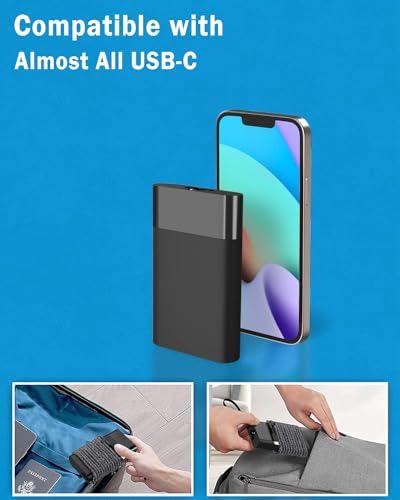 Ultra-Fast 65 W USB-C Laptop Charger for HP Spectre, Elitebook, Chromebook & More – Universal Compatibility with Enhanced Speed for Seamless Power Delivery — Ideal for Travel & Everyday Use