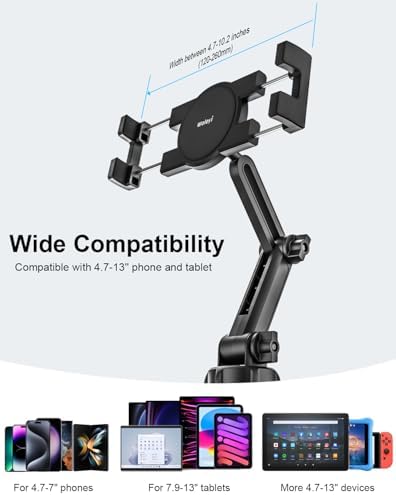 Ultimate Woleyi Cup Holder Car Tablet Mount – 360° Rotating Adjustable Stand for i Pad Pro, Air, Mini & Galaxy Tabs – Secure & Versatile Cradle for 4.7-13″ Devices – Hands-Free Navigation & Entertainment Solution for Cars and Trucks