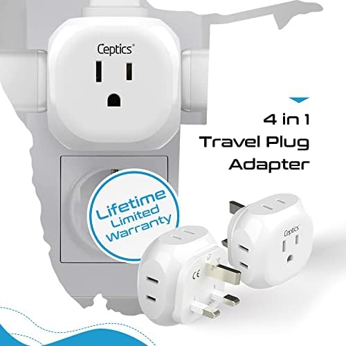Ultimate Compact Travel Power Adapter for UK & Ireland – Dual USB & USB-C Fast Charger with 3.1 A Output – Type G Plug Converter for Seamless Global Connectivity in Hong Kong, England, Dubai, and Saudi Arabia – Safe, Efficient Design for Smart Travelers