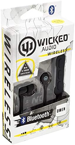 Wicked Audio Omen Wireless Bluetooth Earbuds – Premium Noise-Isolating In-Ear Headphones with Built-In Microphone and Track Control – Ideal for Commuting, Exercising, and Home Use – Lightweight, Ergonomic Design for Ultimate Comfort – Enhanced Connectivity and Sound Quality in Sleek Black Finish