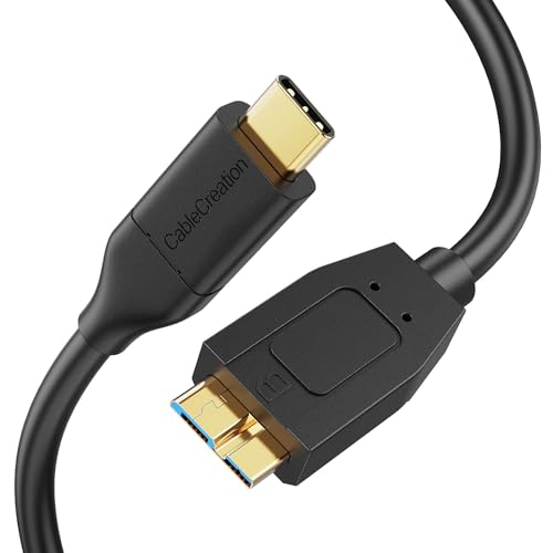 High-Speed 1 FT USB C to Micro B Cable – 10 Gbps Data Transfer for i Phone 15, Seagate & WD External Hard Drives – Durable Braided Design for Enhanced Connectivity & Reliability – Perfect Length for Travel & Desk Use – USB 3.1 Type C Compatible