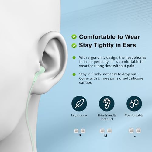 Magnetic USB C Earbuds for Samsung Galaxy S24 Ultra, S23 FE, S22, S21, A54, A53 & i Phone 16, 15 Pro Max – Noise Isolating Wired Headphones with Microphone and Volume Control for Enhanced Audio Experience – Perfect for Music Lovers and Professionals