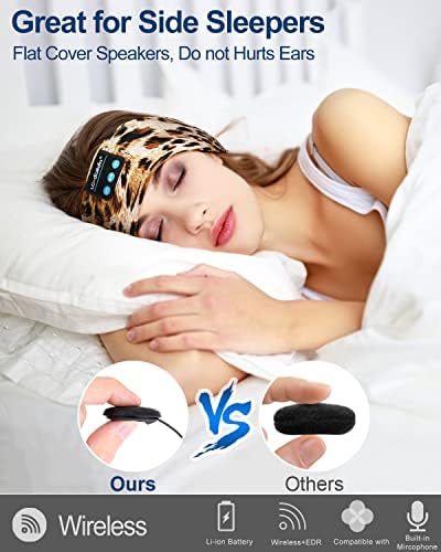 Revolutionary Wireless Sleep Headband with HD Sound: Ultimate Comfort Bluetooth Earphones for Relaxation, Fitness, and Travel – Sweat-Resistant Eye Mask for Active Lifestyles and All-Night Use