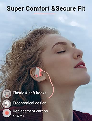 Stiive Bluetooth Sports Earbuds – IPX7 Waterproof Wireless Headphones with Noise Cancelling Mic, 16-Hour Playtime for Gym & Running – Stylish Red & Purple Design, Optimal Comfort for Active Lifestyles