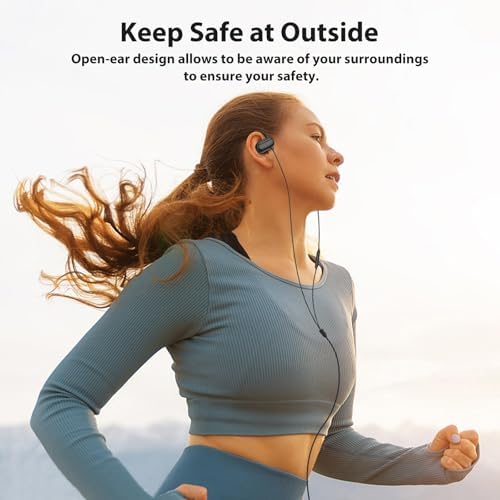 Revolutionary Open Ear USB-C Sports Earbuds with Microphone for i Phone 16, 15 Plus & Galaxy S25 – Secure Fit for Active Lifestyles, Superior Sound Quality, Effortless Volume Control & Enhanced Awareness for Ultimate Listening Freedom on the Move