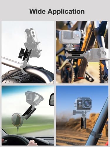 Revolutionary 2 PCS Aluminum Double Socket Arm Mounting System – Lightweight Adjustable Connectors for 20 mm Ball Head Adapters – Perfect for Photographers and Travelers Seeking Stability – Versatile Cell Phone Holder & Camera Mounting Solution – Durable Vehicle Accessories for Enhanced Device Performance – Quick Setup with Optimal Viewing Angles – Ideal for All Smartphone and Camera Compatibility