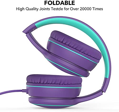 RORSOU R10 Over-Ear Headphones – Lightweight Hi-Fi Stereo Sound with Integrated Microphone for Crisp Bass and Clarity, 1.5 M Tangle-Free Cable, Perfect for Smartphones, Tablets, and PCs – Ultimate Comfort and Portable Design for Music Lovers on the Move
