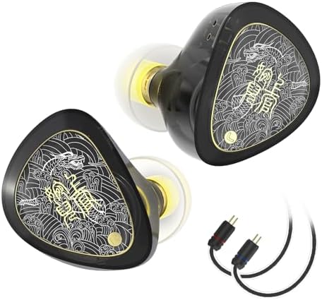 Yongse TANGZU Wan’er II S.G 2 nd Gen Audiophile Gaming Earphones – Premium 10 mm Dynamic Drivers for Deep Bass & Crisp Treble, Durable Detachable Silver-Plated Cable for Longevity, Ergonomic Fit for Gamers & Musicians, 4.4 mm Connector – Ultimate Comfort & Superior Sound Clarity for an Immersive Experience