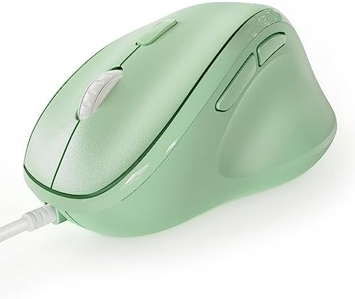 Revolutionize Your Workspace with the Green Ergonomic Wireless Mouse – Superior Vertical Design for Ultimate Comfort, Silent Clicks for Distraction-Free Focus, Long-Lasting Battery Life Powered by 1 AA Battery, Precision Control Up to 1600 DPI with USB Receiver Compatibility for PCs, Laptops, and Desktops