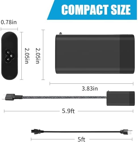 High-Efficiency 65 W HP USB-C Laptop Charger for Elite Book, Spectre, Envy, Chromebook – Rapid Power Delivery with Universal Compatibility and Travel-Friendly Design – Ideal Replacement Adapter for Seamless Connectivity and Performance