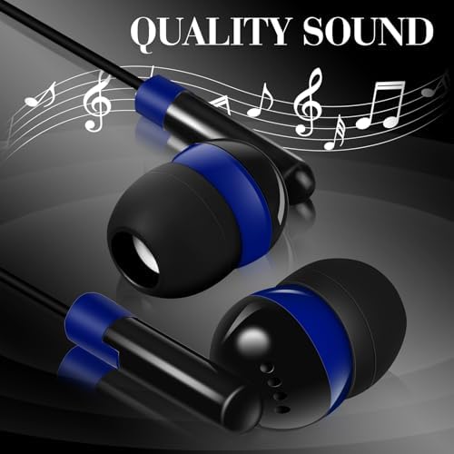 Kanayu 100-Pack Classroom Wired Earbuds – High-Quality Red Headphones with 3.5 mm Jack for Enhanced Learning Experiences, Individually Packaged for Hygiene and Easy Distribution, Ideal for Focused Listening in Libraries and Classrooms, Distraction-Free Design Without Microphone