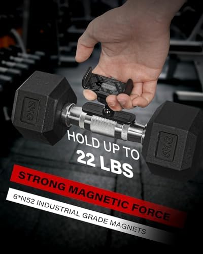 APPS2 Car Gym Magnetic Phone Holder – 360-Degree Adjustable Mount for Smartphones (4.7-6.5″) – Durable Alloy Base & Joint – Sleek Design for Enhanced Safety & Convenience on the Road – Optimal Viewing Angles for Navigation & Hands-Free Calls – Reliable Magnetic Grip for Secure Smartphone Support – Compact Gym Phone Accessory for Easy Installation & Use – Elevate Your Driving Experience with Robust Performance & Stylish Aesthetics