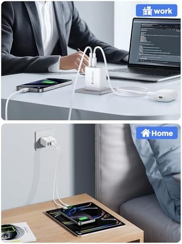 Aiminu 40 W 4-Port USB C Wall Charger Block 3-Pack – Efficient PD Fast Charging Solution for i Phone 15/14/13/12/11/Pro Max, i Pad & Android Devices – Ideal for Home, Travel, and Multi-Device Power Needs