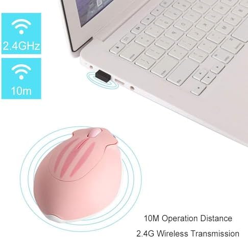 Adorable CHUYI Hamster Wireless Silent Mouse – 1200 DPI Lightweight Cordless Computer Mouse for Kids, Perfect Gift for Home, School & Travel – Fun & Functional Design in Light Blue