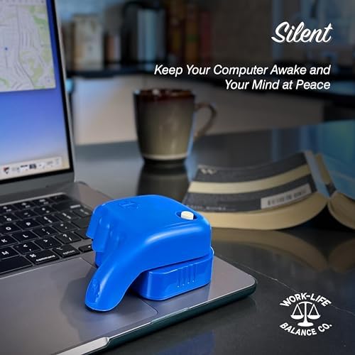 Stay Productive with the Ultimate Laptop Trackpad Jiggler – Long-Lasting AA Battery, Undetectable Cordless Mouse Mover for Active Touchpad Engagement – Ideal for Meetings & Work Without Sleep Mode – Simple ON/OFF Switch – Compatible with Most Laptops, Excluding De II (Teal)
