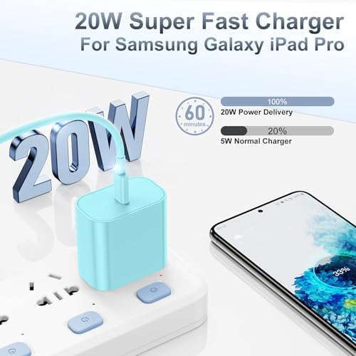 High-Efficiency 20 W USB-C Fast Charger for i Phone 16 & i Pad Pro – Versatile 6 ft & 10 ft Type C Charging Cables with Robust Wall Adapter for Quick Power Boosts – Perfect for i Phone 16 Pro Max, 15 Plus, and All i Pad Models – Maximize Your Charging Flexibility and Efficiency