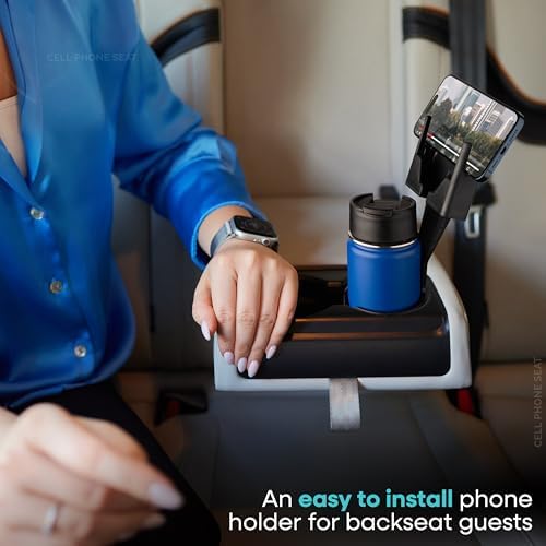 Smartphone Mounts for Cars or Trucks Made in USA by Cell Phone Seat, Universal Fit Including iPhone, Samsung, Android Cellphones, Wolf Gray Color, Hands-Free Compliant Cradle – Enhanced Compatibility and Speed