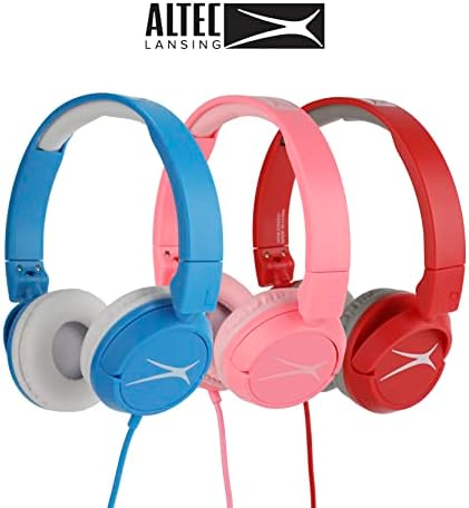 Altec Lansing Kids Over-Ear Headphones with Volume Limiting Technology – Safe and Cozy Audio Companion for Ages 6-9, Perfect for Online Learning and Device Compatibility in Vibrant Blue for Enhanced Focus and Fun