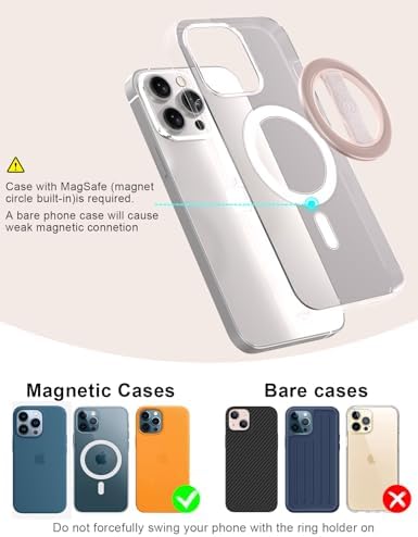 Revolutionize Your Mobile Handling with EWA Mag One Lite 3 rd Gen 360° Rotating Phone Grip – Customizable Elastic Finger Strap for Ultimate Comfort – Lightweight, Stylish Mag Safe Compatible Holder for i Phone 15, 14, 13 Pro/Max/Plus in Sleek Black – Perfect Blend of Functionality and Aesthetics for Everyday Use