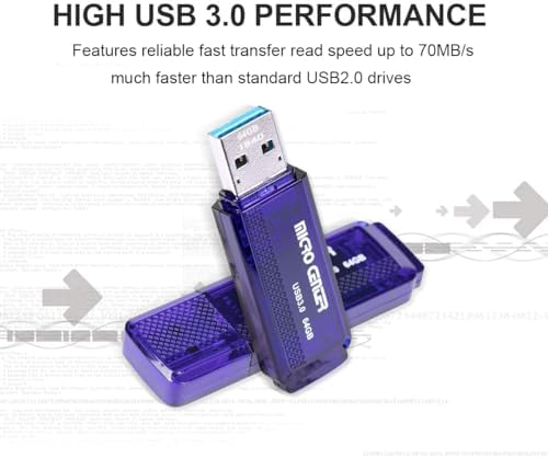Ultra-Fast 64 GB USB 3.0 Flash Drive 5-Pack – Compact Memory Sticks for Effortless Data Storage and Transfer – Perfect for Home, Office, and On-the-Go Use – Compatible with All Devices