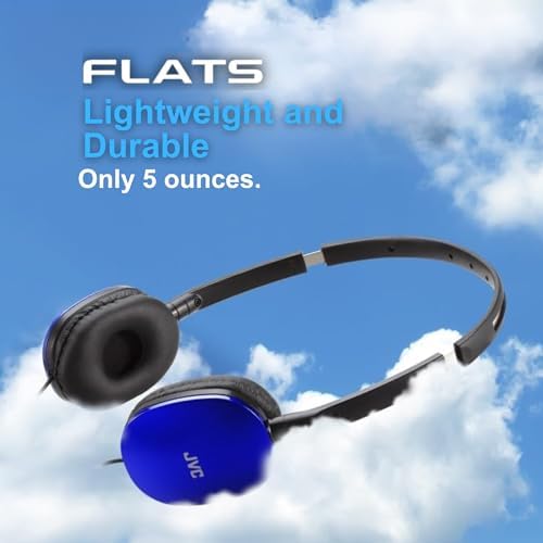 JVC Flats Foldable On-Ear Wired Headphones – Exceptional 30 mm Audio Drivers for Immersive Sound Quality – Ultra-Soft Comfort Ear-Pads for Prolonged Wear – Robust Steel Headband for Durability – Lightweight & Travel-Friendly Design Ideal for Gaming, PC, and Laptops – Enhanced Compatibility with 3.5 mm Slim Plug – Enjoy Deep Bass and Superior Noise Isolation for Extended Listening Sessions