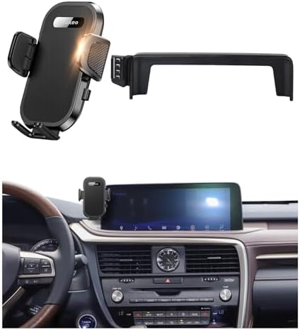 Lexus RX Vehicle-Specific Phone Holder for 8-Inch Screens | Adjustable Cradle for 4-7 Inch Smartphones | Perfect Fit for 2016-2019 RX350, RX350 L, RX450 h, RX450 h L | Quick Tool-Free Installation & Robust Stability for a Safer Driving Experience
