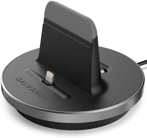 Elevate Your Charging Experience with the ENCASED Adjustable i Phone Lightning Pin Stand – Apple MFi Certified Desktop Dock for SE, 11/12, 13/14 Plus Pro Max – Fast, Case-Compatible Charging Station for Optimal Viewing Angles and Enhanced Productivity