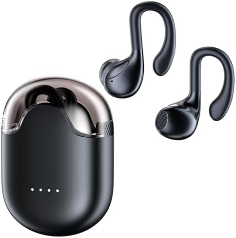 Open-Ear Bluetooth 5.3 Wireless Earbuds with Noise Cancelling – Waterproof Bone Conduction Sports Headphones for Active Lifestyles – 60 Hours Playtime & Enhanced Device Compatibility