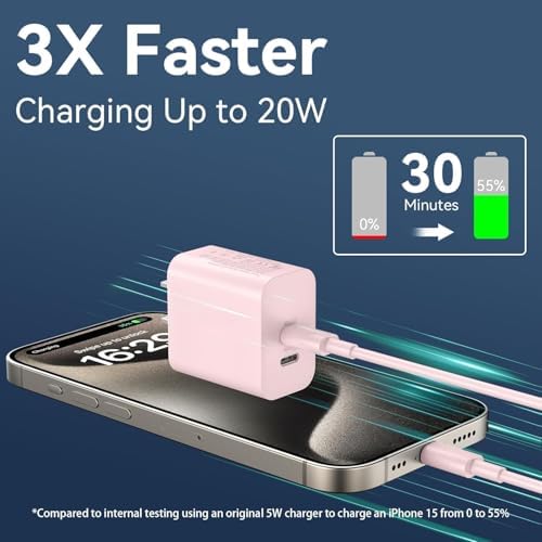 Experience Rapid Charging with the 40 W Dual Port USB-C Wall Charger for i Phone 16 Series – Includes 6 FT USB-C to C Cable for Ultimate Flexibility – Charge Two Devices at Once with Cutting-Edge Safety Features – Ideal for Home, Office, and Travel – Fully Compatible with i Phone 16, 15, 15 Plus, 15 Pro, and 15 Pro Max – Optimize Your Power Needs with Superior Efficiency and Convenience!