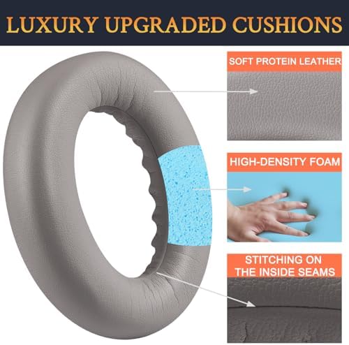 Transform Your Listening Experience with SOULWIT Replacement Earpads for Bose Quiet Comfort Wireless Headphones – Luxurious Ultra-Soft Protein Leather Cushions with Advanced High-Density Noise Cancelling Foam in Elegant Sandstone – Maximum Comfort, Superior Sound Isolation, and Effortless Installation for Extended Headphone Lifespan