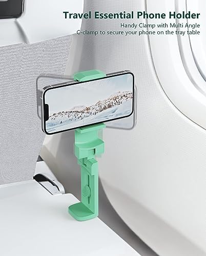 Mii KARE Universal Airplane Phone Holder – Innovative 360-Degree Rotating Smartphone Mount for Ultimate In-Flight Entertainment, Lightweight and Durable Travel Companion for Effortless Viewing on Tray Tables, Perfect for Long Flights and Quick Getaways