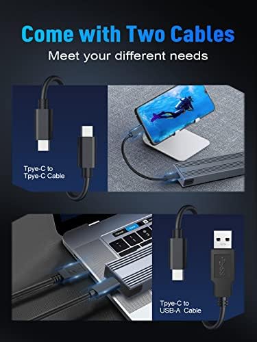 High-Speed M.2 NVMe SSD Enclosure with USB C Adapter – 10 Gbps Transfer Rate, UASP & Trim Support for M-Key (B+M Key) SSDs (2230/2242/2260/2280) – Portable, Durable Solution for Data Backup & Storage Expansion