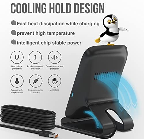 Revolutionary 10 W Qi-Certified Fast Wireless Charging Stand for i Phone & Samsung – Sleek Gray Design with QC3 Adapter for Ultimate Charging Efficiency – Compatible with i Phone 16/15/14/13/12/11 & Galaxy S22/S21/S20/S10/S9/Note 20 – Elevate Your Home and Office Charging Experience