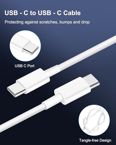 67 W 3-Port USB-C Car Charger for i Phone 15/16 Pro Max – Rapid Charging with Included 3 FT USB-C Cable for i Pad, Air, Pro & Mini – Universal Cigarette Lighter Adapter for On-the-Go Convenience and Enhanced Device Compatibility