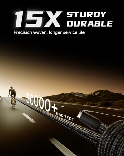 Smolink Right Angle USB C Cable, C to C Cable Fast Charging 100W 2-Pack 6FT, Flat Nylon Braided Type C Port 90 Degree USB C Cable for iPhone 16/15 Series MacBook Galaxy S24/S23/S22, iPad Pro, Black – Enhanced Compatibility and Speed